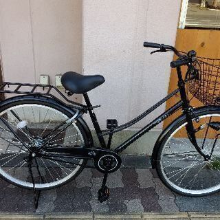 美品☆26吋 ファッションシティサイクル シングル/LEDオート/ブラック ...