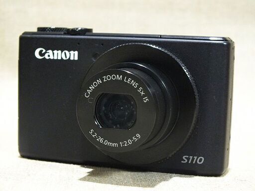 【苫小牧バナナ】Canon/キャノン コンパクトデジタルカメラ POWER SHOT S110 約1210万画素 F2.0 光学5倍ズーム ブラック♪