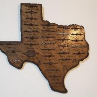 【ネット決済】アンティーク　テキサス　木製壁掛け