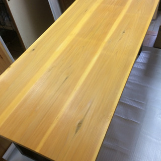 大特価 180cm 無垢材で作ったダイニングテーブル 近場配送無料☆