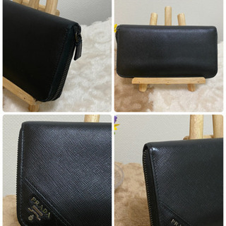 プラダ　PRADA 長財布　レザー　サフィアーノ　ラウンドファスナー