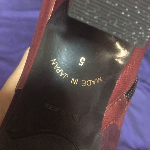 【新品】ランバン LANVIN ロングブーツ サイズ5 23.0cm レザー ボルドー 赤 レディース 靴