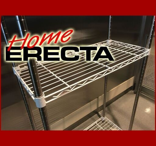 HOME ERECTA □ 750×350 mm WHITE 3枚◇ ワイヤーシェルフ メタル
