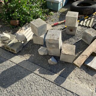 無料 コンクリートブロック 束石 基礎 重し 