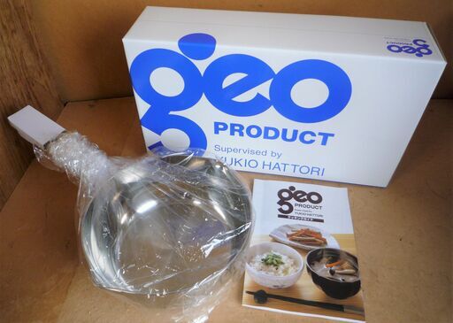 ☆宮崎製作所 Miyaco GEO-25ST 25cm ソテーパン ジオ・プロダクト GEO PRODUCT Supervised by YUKIO HATTORI 服部幸雄◆IH対応・片手ハンドル・フタ・トング付き