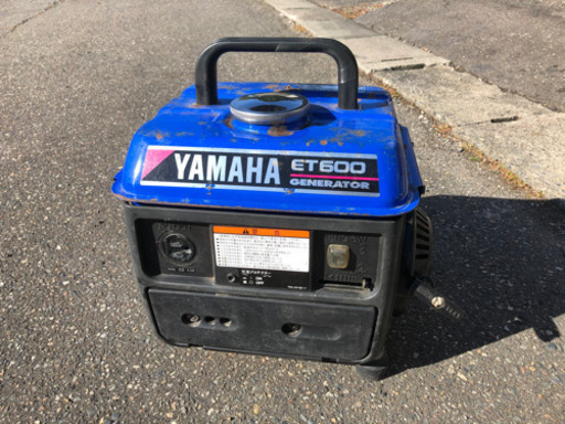 他サイトにて売れました。YAMAHA 発電機　ET600  災害、停電、釣り等に