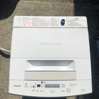 値下げ　TOSHIBA 4.5キロ　洗濯機　2017年製
