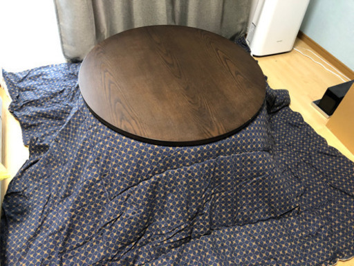 木製円形こたつ　90cm  敷布団つき