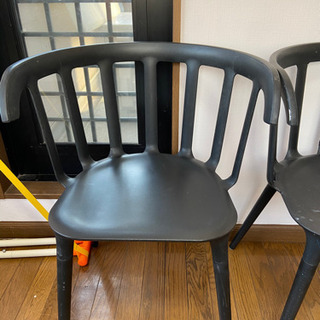 イケア　IKEA ダイニングチェア　椅子　二脚セット　黒