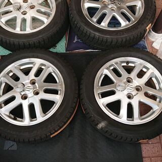 ホイールバランス調整済みダイハツ/スズキ2通り仕様の スタッドレス 
