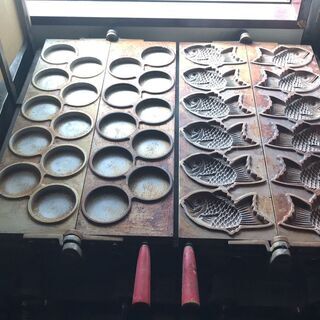 業務用 大判焼き機 20穴（2連）、タイ焼き機 6穴（1連）