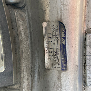 ワークユーロライン18インチ7.5j4本セット