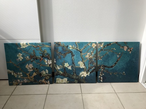 ウォールアートパネル 花咲くアーモンドの木の枝 ゴッホ3枚セット Yu Yu 武蔵境のインテリア雑貨 小物 その他 の中古あげます 譲ります ジモティーで不用品の処分