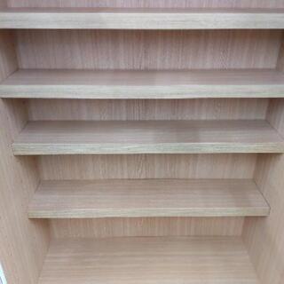 値下げ】moco フナモコ 収納棚 本棚 カップボード 77×32×180cm 1027-01