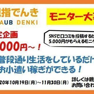 【完全在宅】モニター募集！月1回10分から！