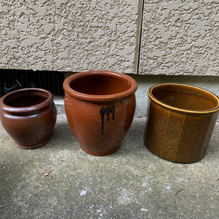 陶器製　漬物樽　3セット