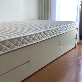 ＜再掲＞チェストベッド　収納付きベッド　セミダブル　マットレス付き
