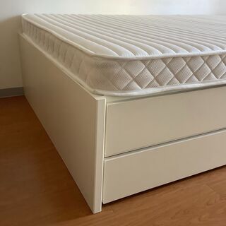 ＜再掲＞チェストベッド　収納付きベッド　セミダブル　マットレス付き