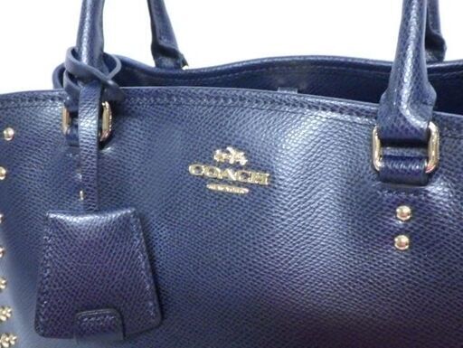 コーチ◇COACH スタッズグレーン レザーバッグ（18D-34）