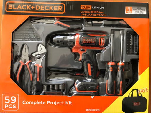 ブラック\u0026デッカー 電動ドライバーコンプリートプロジェクトキット新品未使用