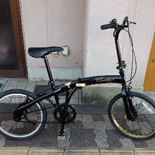 Cadillac[キャディラック]20吋 折り畳み自転車 シングル/ブラックxゴールド