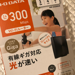 【ほぼ新品】Wi-Fiルーター  300Mbps I-ODATA