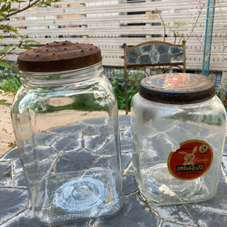レトロ　アンティーク　ガラス瓶　駄菓子瓶