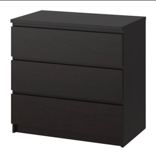 Ikeaイケアmalm木製家具タンス黒衣類収納チェスト 引き出し 3 80 78cmブラックブラウン 送料無料ikeaイケアmalm木製家具 けんたろう 曙橋の収納家具 タンス 衣類収納 の中古あげます 譲ります ジモティーで不用品の処分