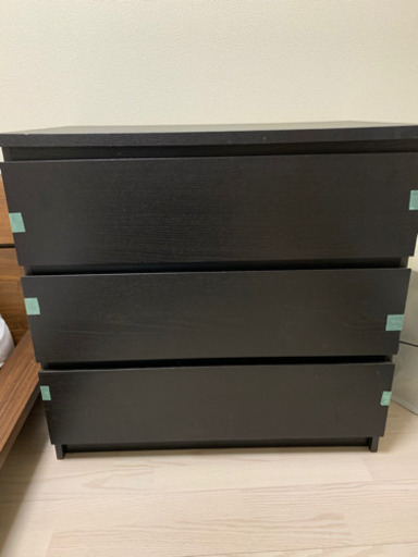 Ikeaイケアmalm木製家具タンス黒衣類収納チェスト 引き出し 3 80 78cmブラックブラウン 送料無料ikeaイケアmalm木製家具 けんたろう 曙橋の収納家具 タンス 衣類収納 の中古あげます 譲ります ジモティーで不用品の処分