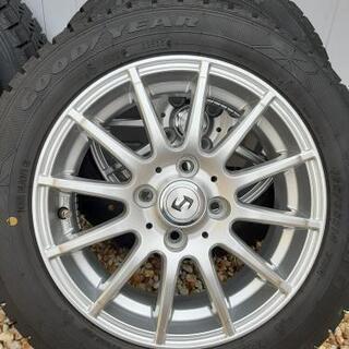 (決定)スタッドレスタイヤ　美品(2019年購入)　サイズ165/65/R14　GOODYEAR　ナット　ホイール付き　4本セット