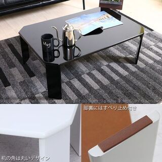 折りたたみテーブル UVローテーブル ルーチェ 75（黒）