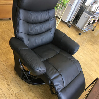 12/22 値下げ! 参考上代11万円 超美品 タマリビング 本革 リクライニング パーソナルチェア オットマン一体型 コスモ 大川家具