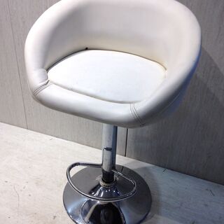 ■2967■回転式スツール 椅子 ホワイト 高さ調節可能 一人掛...
