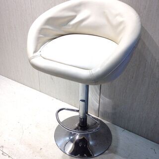 ■2970■回転式スツール 椅子 ホワイト 高さ調節可能 一人掛...