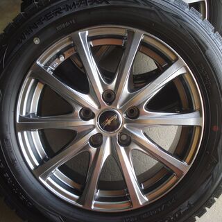 ダンロップ スタッドレスタイヤ 215/60R-16 アルミホイール 4本 ダンロップスタッドレス215/60R16アルミ中古 4本セット