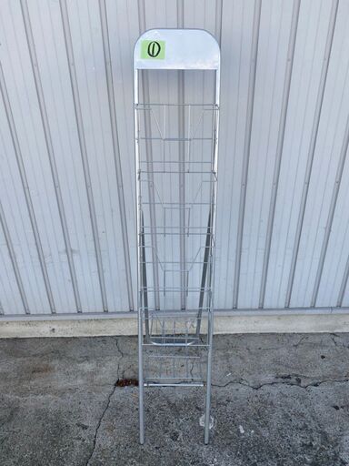 パンフレットラック マガジンラック 4段 折りたたみ  幅260mm 高さ1360mm 奥行500mm ①