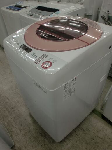【クリーニング済み】SHARP（シャープ） 全自動洗濯機 「ES-GV80R-P」 （2015年製）