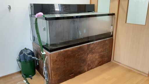 W1800×D900×H800 水槽フルセット　上部下部フィルター付き　LED照明付き　アロワナ　大型水槽　熱帯魚