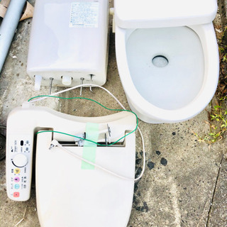 簡易水洗トイレ　洋風便器、ロータンク、便座セット