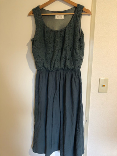 冬服断捨離中 グリーンのワンピース プリズム 錦糸町のワンピースの中古 古着あげます 譲ります ジモティーで不用品の処分