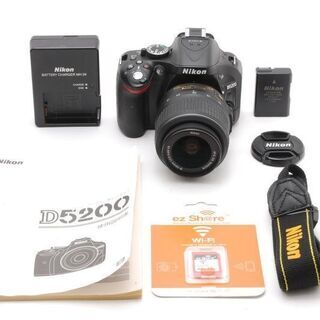 ◆自撮り＆スマホ転送◆ニコン D5200 手振れ補正レンズキット