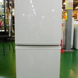 シャープ 2ドア冷蔵庫 SJ-D14C-W 2017年製。動作確認清掃済。当店の