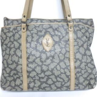 ヴィンテージ！ジラフ柄♪YSL◇イヴサンローラン◇トートバッグ（34B-34）