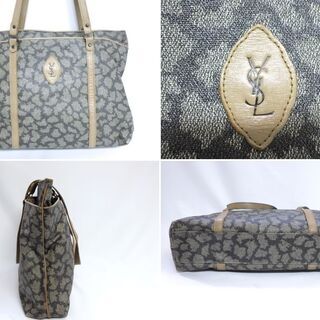 ヴィンテージ！ジラフ柄♪YSL◇イヴサンローラン◇トートバッグ（34B-34）
