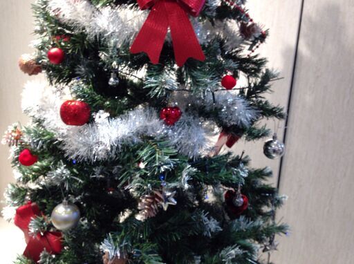★2488★CAPTAIN STAG　クリスマスツリー　UP-3502　高さ180cm　飾り電飾付き　松かさスノータイプ　クリスマス　イルミネーション