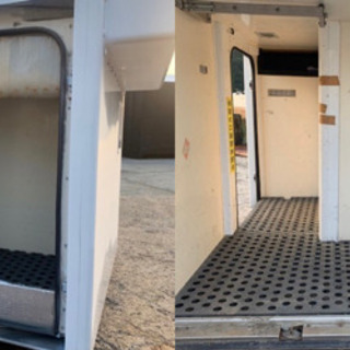  No.414 保冷 バン 軽トラ 仕様 アルミ箱 バイク倉庫 トラックコンテナ コメ保管庫 物置 DIY