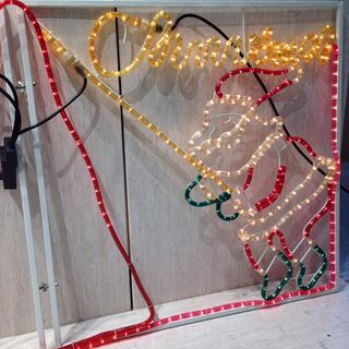 ★2491★チューブライト　モチーフ　ブランコサンタ　WG-6487　クリスマス　イルミネーション　防雨　