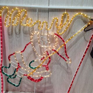 ★2491★チューブライト　モチーフ　ブランコサンタ　WG-6487　クリスマス　イルミネーション　防雨　