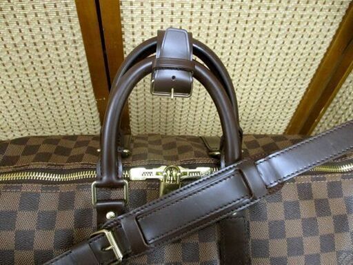 本物 ルイヴィトン ダミエ・エベヌ キーポル・バンドリエール 45