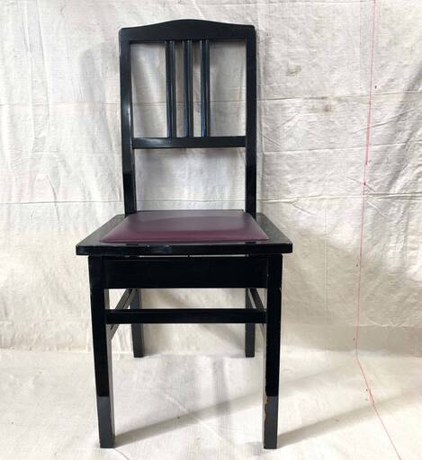 20R0021 7 ピアノ椅子 高さ調整椅子 黒 木製 中古品